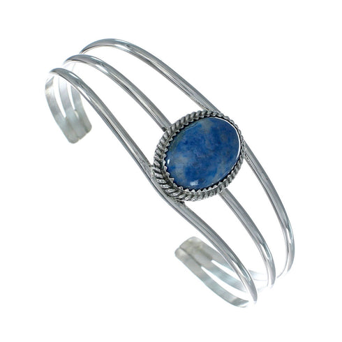 Denim Lapis Genuine Sterling Silver Native American Cuff Bracelet X11453